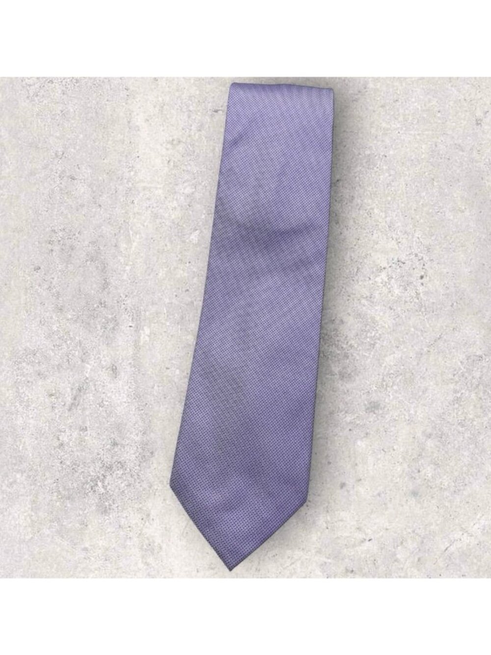 KITON 7fold Silk Tie ITALY XL Solid Purple W:3.4" EUC